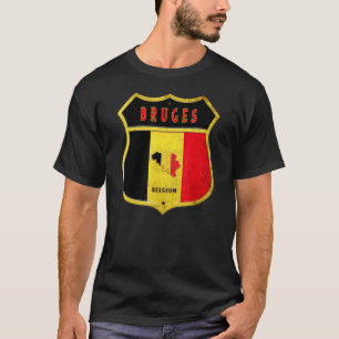 Bruges Belgique Armoiries Drapeaux Ville Brugge C T-Shirt