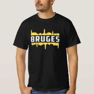 Bruges Belgium City Skyline Cityscape Funny Gift T-Shirt