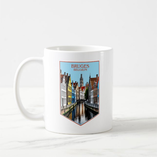 Bruges Belgium Europe Coffee Mug (Left)