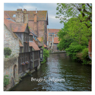 Bruges, Belgium (labeled) Tile