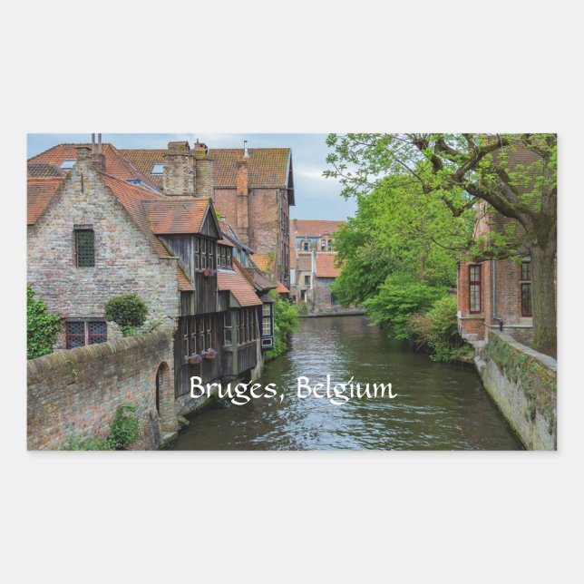 Bruges, Belgium Rectangular Sticker (Front)