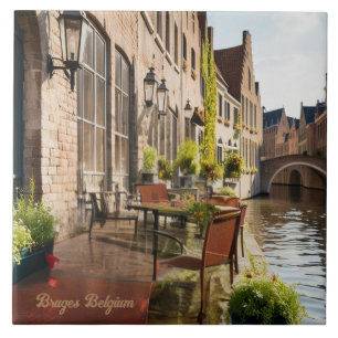 Bruges Belgium Sketch Mediaeval Tile