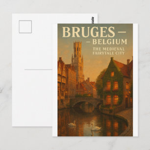 Bruges, Belgium – The Medieval Fairytale City. Postcard