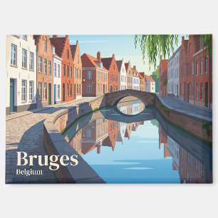 Bruges Canals Belgium Magnet