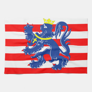 Bruges city Flag Belgium symbol Tea Towel