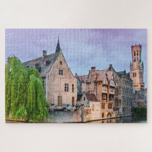 Bruges old town and Belfry tower Jigsaw Puzzle