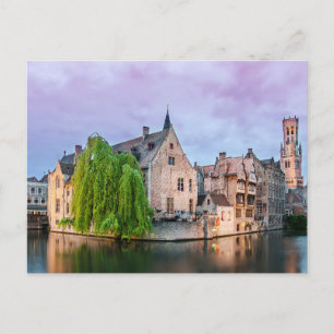 Bruges old town and Belfry tower Postcard
