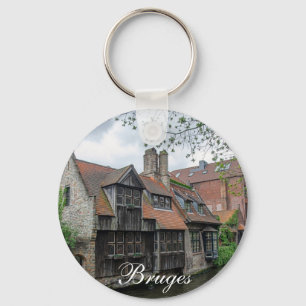 Bruges old town in Belgium Key Ring