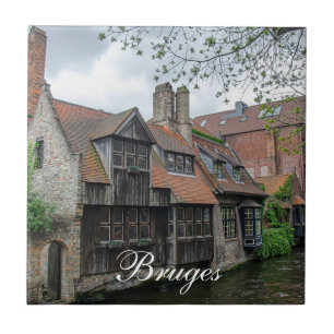 Bruges old town in Belgium Tile