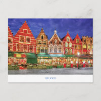 Bruges postcard with Grote Markt