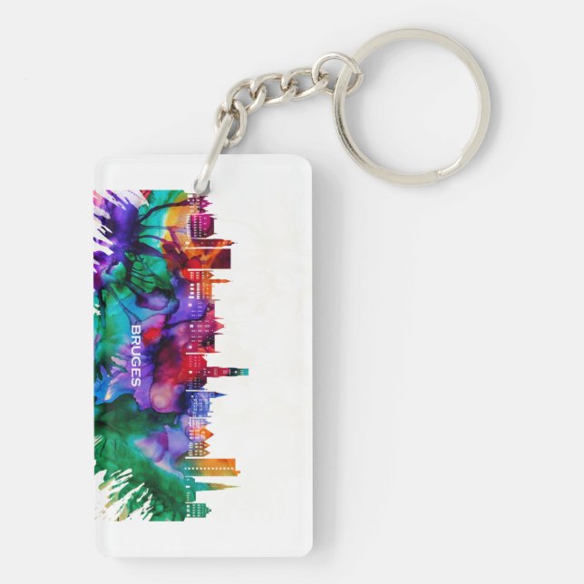 Bruges Skyline Key Ring (Back)