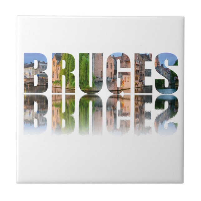 Bruges text photo composition tile (Front)