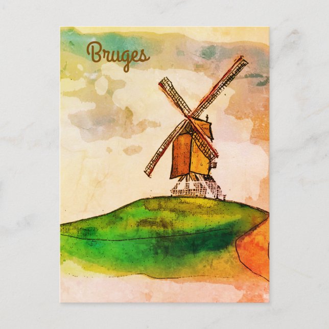 Bruges Windmill Postcard (Front)