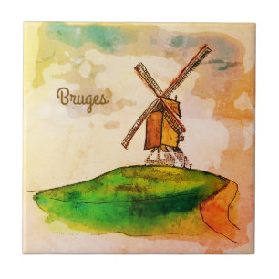 Bruges Windmill Tile