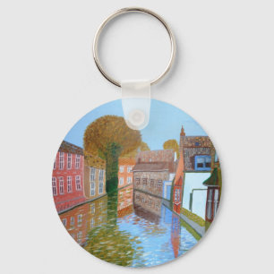 Brugge canal key ring