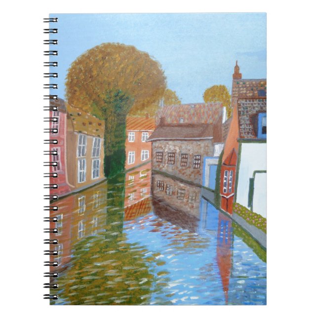 Brugge canal spiral notebook (Front)