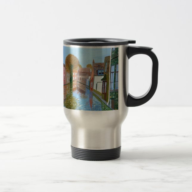 Brugge canal travel mug (Right)