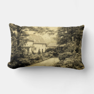 Brugge. Photo in vintage style. Lumbar Cushion