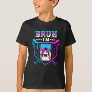 Bruh 5th Birthday Boy Baseball Ice Cream Drip 5 Ye T-Shirt