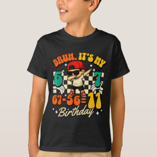 Bruh 67-5611 11th Birthday Cool Boy Dabbing Party T-Shirt