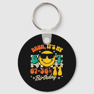 Bruh 67-5611 11th Birthday Humour 11 Yr Old Boy Ki Key Ring