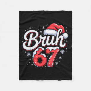 Bruh 67 Boys Christmas Pajamas Teens Boys Kids Xma Fleece Blanket