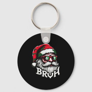 Bruh 67 Christmas Funny Six Seven Meme Santa Claus Key Ring