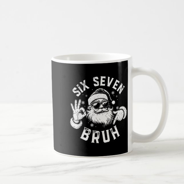 Bruh 67 Christmas Santa Six Seven 6 7 Boys Christm Coffee Mug (Right)