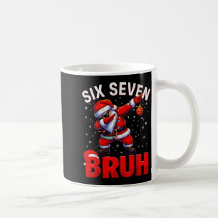 Bruh 67 Dabbing Santa Funny Meme Six Seven Christm Coffee Mug