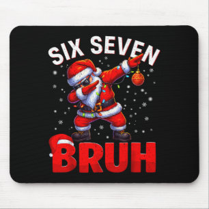 Bruh 67 Dabbing Santa Funny Meme Six Seven Christm Mouse Pad