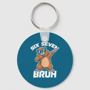 Bruh 67 Funny Groundhog 6-7 Meme Pyjamas Boys Girl Key Ring
