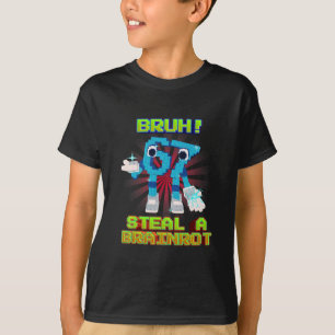 Bruh 67 Six Seven 6-7 Funny Brainrot Meme For Kids T-Shirt