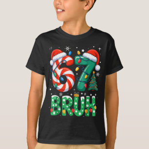 Bruh 67 Six Seven 6 7 Meme Christmas Funny Boy Gir T-Shirt