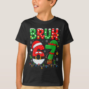 Bruh 67 Six Seven 6 7 Meme Christmas Funny Boy Gir T-Shirt