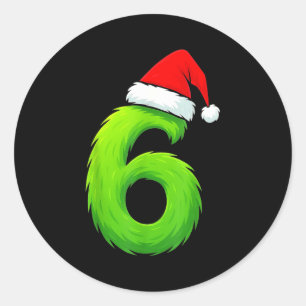 Bruh 67 Six Seven 6 7 Meme Christmas Funny  Classic Round Sticker
