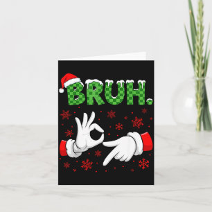 Bruh 67 Six Seven 6 7 Meme Christmas Funny Gen Alp Card