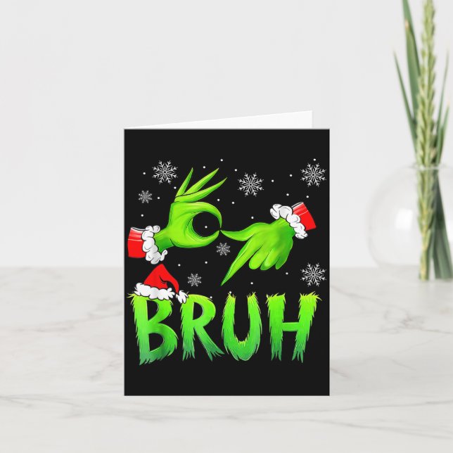 Bruh 67 Six Seven 6 7 Meme Christmas Funny Gen Alp Card (Front)