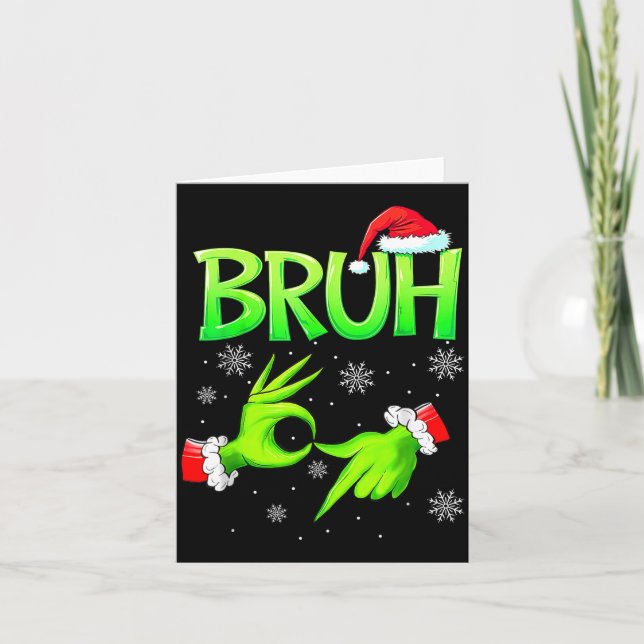 Bruh 67 Six Seven 6 7 Meme Christmas Funny Gen Alp Card (Front)