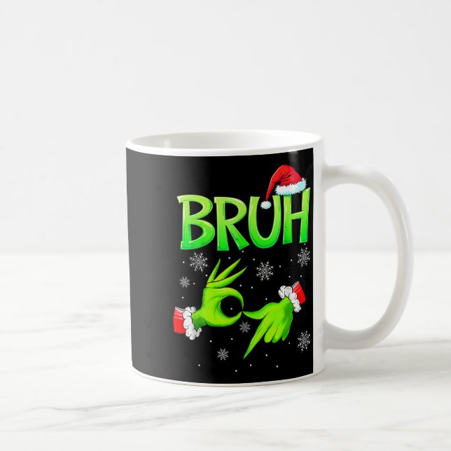 Bruh 67 Six Seven 6 7 Meme Christmas Funny Gen Alp Coffee Mug (Right)
