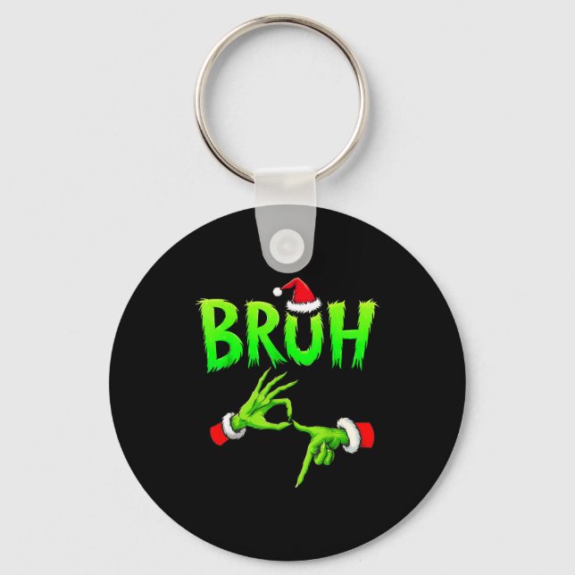 Bruh 67 Six Seven 6 7 Meme Christmas Funny Gen Alp Key Ring (Front)
