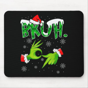 Bruh 67 Six Seven 6 7 Meme Christmas Funny Gen Alp Mouse Pad