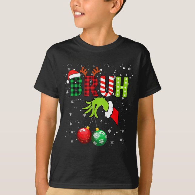 Bruh 67 Six Seven 6 7 Meme Christmas Funny Gen Alp T-Shirt (Front)