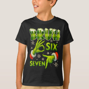 Bruh 67 Six Seven 6 7 Meme Christmas Funny Gen Alp T-Shirt