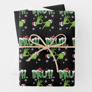 Bruh 67 Six Seven 6 7 Meme Christmas Funny Gen Wrapping Paper Sheet