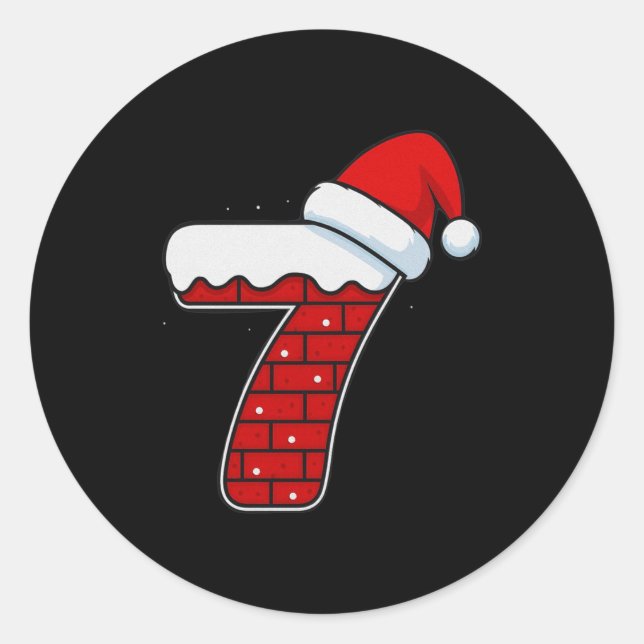 Bruh 67 Six Seven 6 7 Meme Christmas Funny Long Sl Classic Round Sticker (Front)