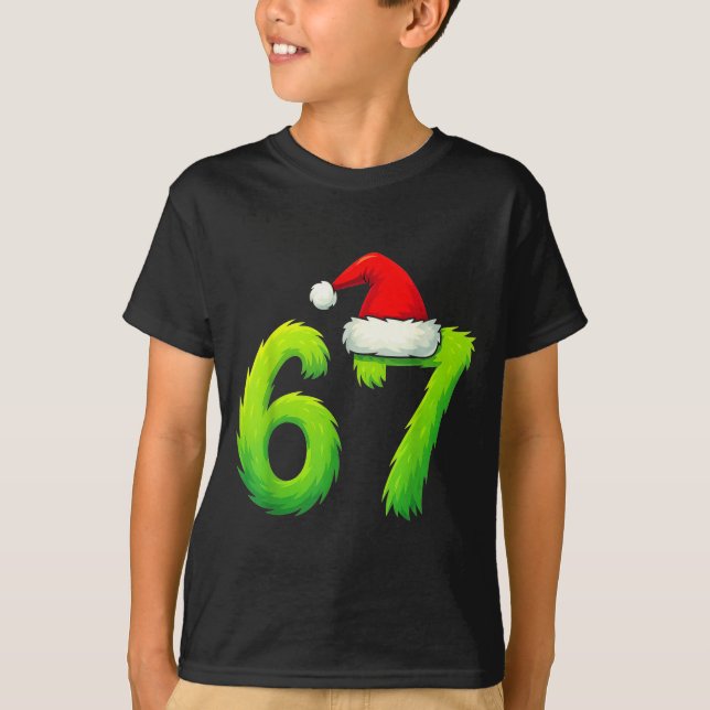 Bruh 67 Six Seven 6 7 Meme Christmas Funny  T-Shirt (Front)
