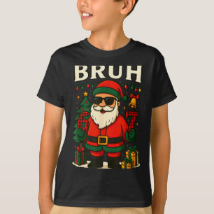 Bruh 67 Six Seven 6 7 Meme Christmas Santa Pajamas T-Shirt