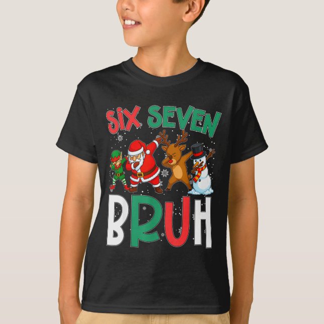 Bruh 67 Six Seven 6 7 Meme Gen Alpha Christmas Gen T-Shirt (Front)