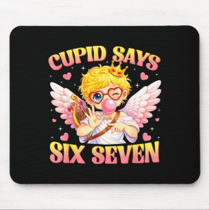 Bruh 67 Six Seven 6 7 Meme Valentines Funny Women  Mouse Pad