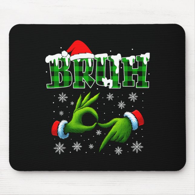 Bruh 67 Six Seven 6 7 Shirts Funny Meme Christmas  Mouse Pad (Front)